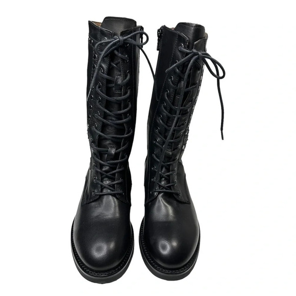 Nero Giardini Studded Combat Boot in Black. Sz: EU38/ US 8 - Picture 4 of 11